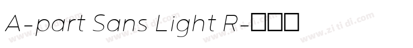 A-part Sans Light R字体转换